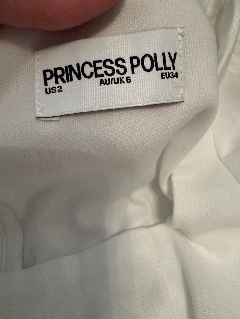 Princess Polly size 2 Villa Long Sleeve Mini Dress White - Picture 5 of 5